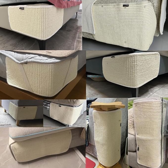 Cat Scratching Pad Natural Sisal Sofa Bed Corner Furniture Protector | Cat Scratcher Mats Protecting Carpets and Sofas Couch Corner Furniture Anti-slip Sisal Cat Repellent Mat for Sofa Desk Legs - Image 2