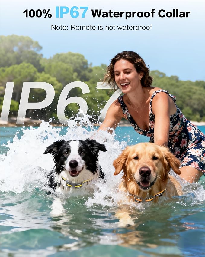 Dog Shock Collar 2 Pack, Rechargeable Dog Training Collar with Remote for Large Medium Small Dogs, 3300FT Waterproof Shock Collar with Beep Vibration and Shock Modes - Image 6