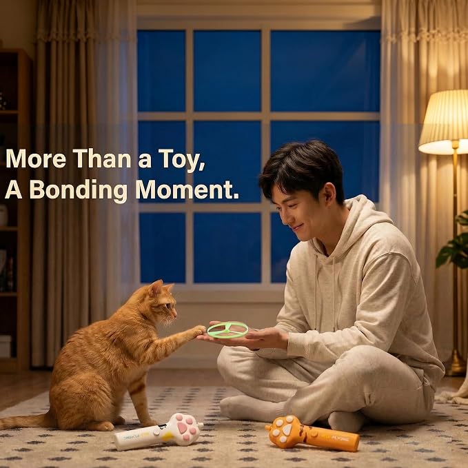 20Pcs Cat Toy Flying Discs, Interactive Cat Fetch Toy for Indoor Cats, Chasing Hunting Training Toys for Kittens & Adult Cats（20Pcs） - Image 7
