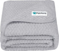 PetAmi Waterproof Dog Blanket, Leakproof Pet Blanket, Twin 60x80 Light Gray | XL for Large Dogs, Furniture Sofa Couch Cover Protector, Fleece Cat Throw Bed Crate Kennel, Reversible Washable Soft Plush by PetAmi