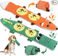 2-Pack Aggressive Chewer Toy, Squeaker & Puzzle, No Stuffing by QWYXZZ
