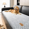 Couch Covers for Dogs Washable, Velvet Dog Couch Cover Protector, Fuzzy Plush Pet Sofa Cover for 3-4 Cushion Couch, Sofa Covers for Pets(1PC,Light Grey,27.6"x94.5",3-4 Seater Sofa Pad Cover) by PJLZJFBY