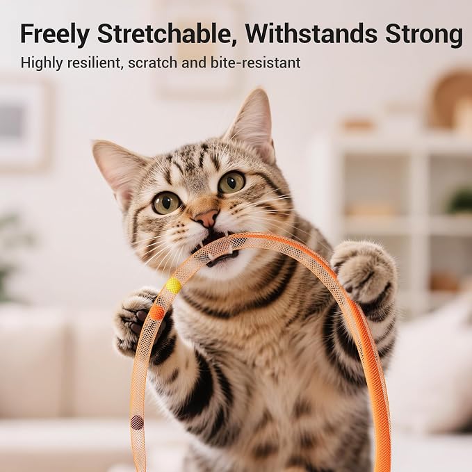 Potaroma Interactive Cat Toy with Motion Sensor, Chirping Sound & Catnip | Mesh Tail, Rechargeable Smart Rolling Ball for Bored Indoor Kittens & Adult Cats 3 Inches - Image 6