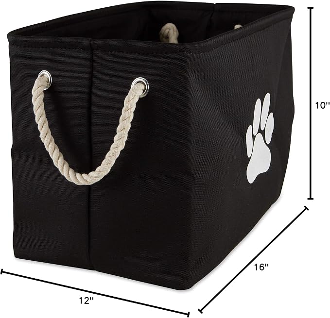 Bone Dry Pet Storage Collection Collapsible Bin, Black, Medium Rectangle - Image 6