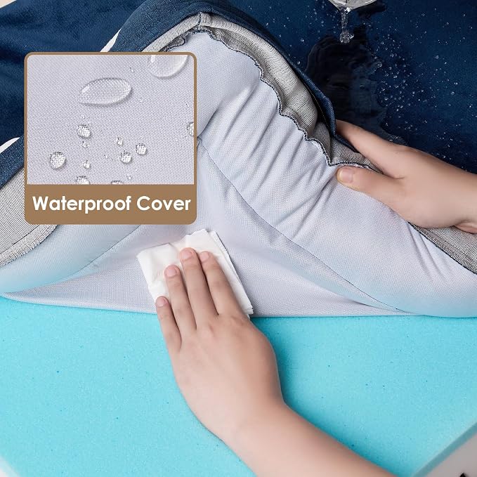 EHEYCIGA Orthopedic Dog Beds for Extra Large Dogs, Waterproof Memory Foam XXL Dog Bed with Sides, Non-Slip Bottom and Egg-Crate Foam Big Pet Couch Bed with Washable Removable Cover, Navy | Non-Slip Bottom and Egg-Crate Memory Foam Extra Large Pet Couch... - Image 3