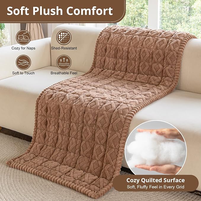 OstepDecor Couch Cover for Dogs, Washable Non Slip Sofa Cover for Pets | Soft Couch Covers for Sofa, Loveseat and Sectional, Furniture Protector Against Pet Hair & Dirt (35.4" x 94.5", Coffee) - Image 6