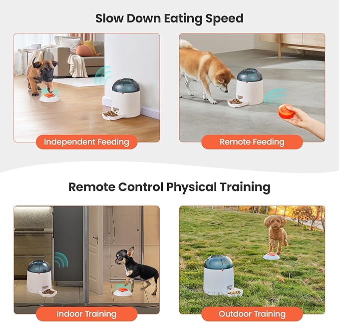 Potaroma Dog Puzzle Feeder Toy, Interactive IQ Training, Electronic Treat Dispenser, Automatic Rechargeable with Remote for Food Dispensing, All Breeds, 280ml Capacity (Pack of 2) - Image 6