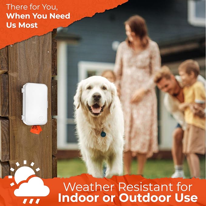 PEXTER Dog Poop Bag Dispenser - Outdoor or Indoor Pet Waste Bag Dispenser Station - Stick-On or Screw-On Wall Mount - Poop Bags Storage Outdoor Container - Includes 4 Doggie Bag Rolls (White) - Image 2