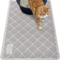 GORILLA GRIP Cat Litter Box Mat, 40x28, Cushioned Coil Mesh Litter Trapping Mats, Scatter Control Supplies for Less Mess, Phthalate Free, Ultra Deep Catch Grooves, Rinse or Vacuum to Clean, Light Gray by Unknown
