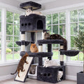 Heybly Cat Tree 72.4-Inch Anti-Tip Cat Tower with Spacious Perches HCT060G | All-in-One Cat Furniture for Large Cats, Multiple Interactive Areas, Extra-Large Sisal Scratching Board, Smoky Gray by HEYBLY