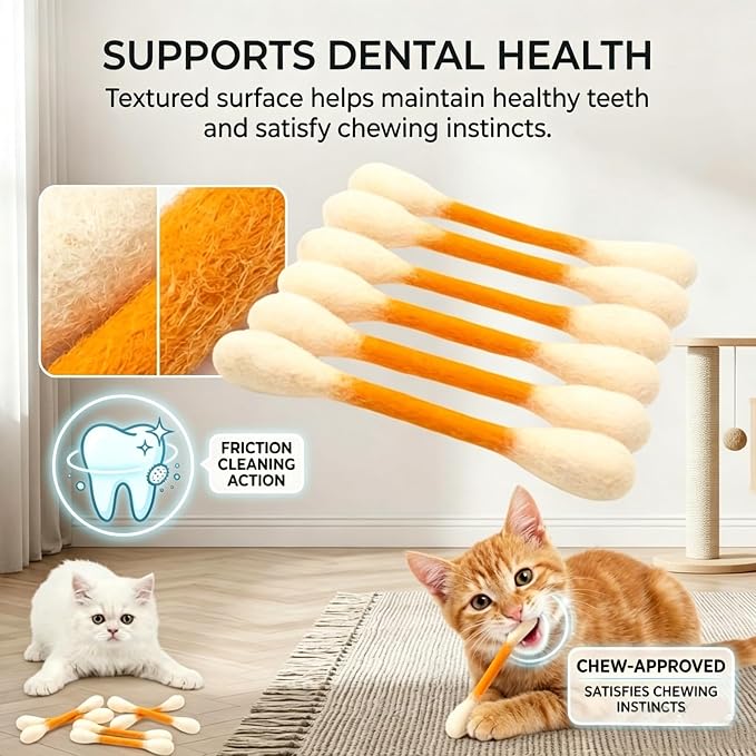 6 PCS Swabs Cat Toys with Catnip,Cat Qtip Toy,Cotton Swabs Cat Toys with Catnip,Durable for Chew,Interactive Kitty Kick Sticks for Cat Lovers Gift,Sturdy Teething Chew Toy (Colorful) - Image 4