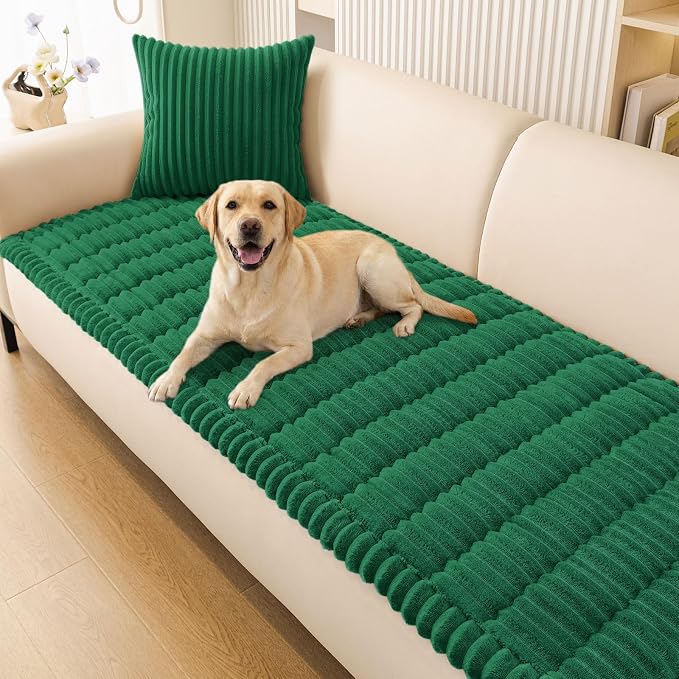 Smiry Couch Cover for Dogs, Non Slip Washable Sofa Protector for Pets | Soft Furniture Cover for Leather & Fabric Couches, Cozy Protect Against Fur, Dirt & Messes, Pet Friendly, 27.6"x82.7" by Smiry