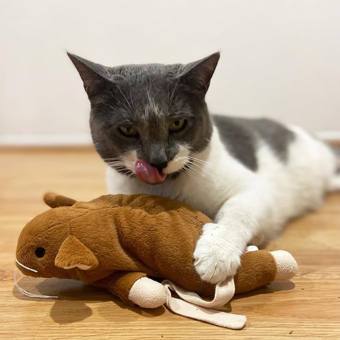 SPOT Super Mouse Sam with Catnip - Lifelike Cat Toy, Fuzzy Mice with Catnip and Crinkle Sound, Extra Large Size for Cuddling, Kicking, Chasing, Playing - 11in Plush Toys, Assorted Colors - Image 5