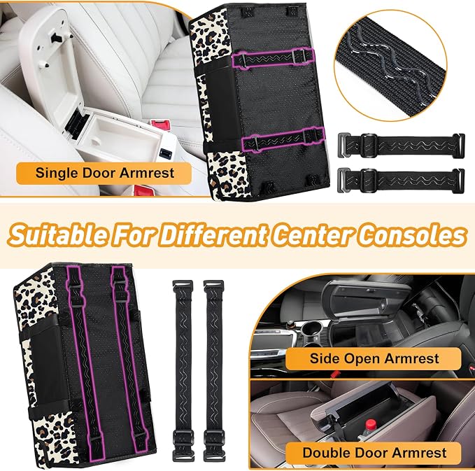Portable Dog Car Seat for Small Dogs, Puppy Car Seat, Leopard | Booster Seat With Safety Leash & Adjustable Straps Keeps Small Dogs Secure. Removable Washable Cushion. Fits Most Cars. - Image 4