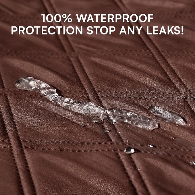Luciphia Waterproof Couch Cover for Dogs, Non-Slip Pet Sofa Protector | Non-slip waterproof couch cover scratch-resistant machine washable protects sofa bed, Coffee Brown, 40" x 50" - Image 2