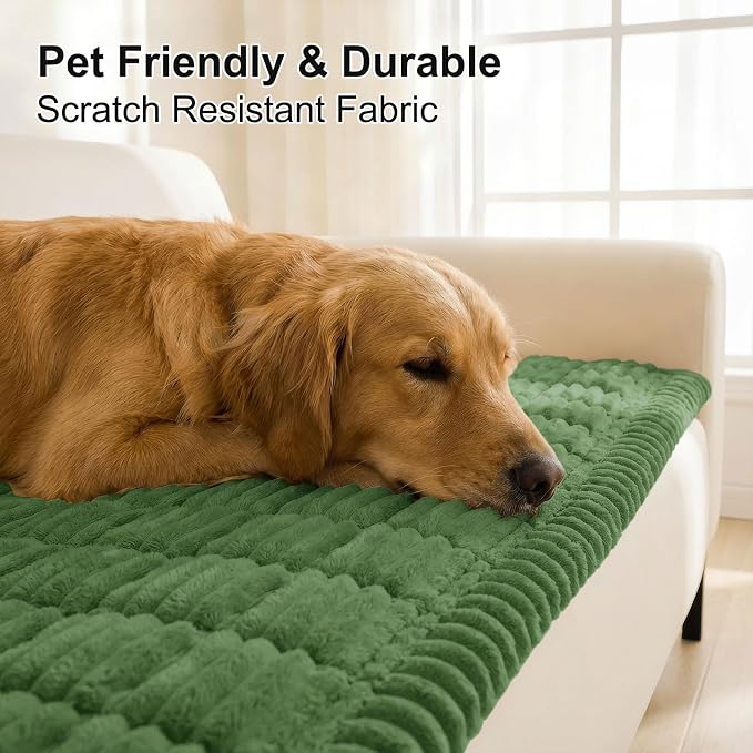 Smiry Couch Cover for Dogs, Non Slip Washable Sofa Protector for Pets | Soft Furniture Cover for Leather & Fabric Couches, Cozy Protect Against Fur, Dirt & Messes, Pet Friendly, 27.6"x70.9" - Image 4