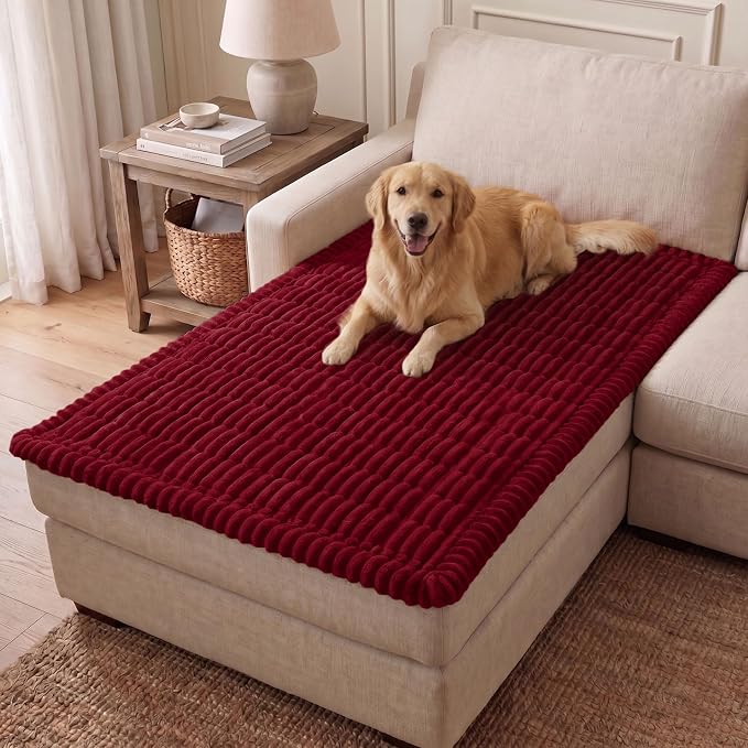 hyha Couch Cover for Dogs, Washable Non Slip Plush Flannel Sofa Protector | Thick Flannel, Anti-Slip Backing, Pet Hair & Scratch Protection, Fits Sofa & Loveseat (43" x 82.7") by hyha