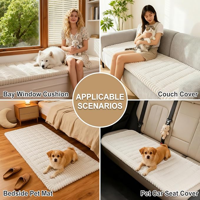 hyha Couch Cover for Dogs, Washable Non Slip Plush Flannel Sofa Protector | Thick Flannel, Anti-Slip Backing, Pet Hair & Scratch Protection, Fits Sofa & Loveseat (27.6" x 70.9") - Image 4