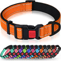 Taglory Reflective Extra Large Dog Collar, Comfortable for Safe Night Walks | Soft Neck Cushioning, Adjustable 18-28 in, Sturdy Webbing Withstands Strong Pullers, Zinc Alloy D-Ring for Leash and ID Tags by Taglory