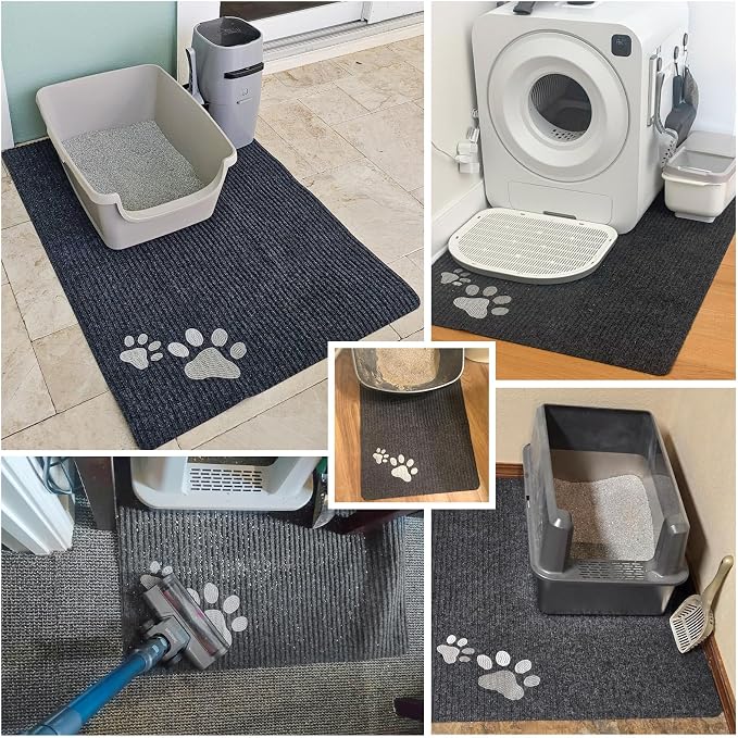 BEAUTYZOO Cat Litter Box Mat,20"x 28" Kitten Litter Trapping Mat,Waterproof | Non-Slip Litter Mats for Floor Scatter Control,Absorbent Urine-Proof,Soft on Paws & Easy to Clean,Indoor Cats Toilet Training - Image 7