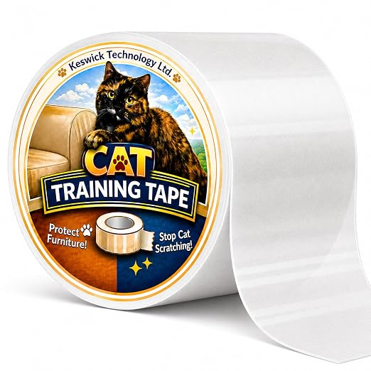 4" x30' Furniture Protector for Cats, Cat Scratch Deterrent Tape for Couch & Sofa, Clear Anti Scratch Furniture Protection, Protect Carpet, Door & Wall, Residue-Free by Unknown