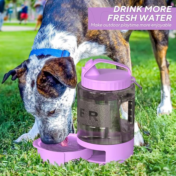 Dog Water Bottle Portable Travel - 77oz Large Travel Water Bowl for Dogs Camping Hiking Beach Traveling Essentials,Big Pet Bottles Bowl Water Dispenser for On The Go Park Car Walking Accessories - Image 7