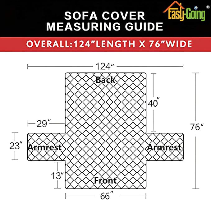 Easy-Going Reversible Couch Cover for 3 Cushion Sofa, Large Brown/Beige | Machine Washable Slipcover For Dogs, Water Resistant Furniture Mat For Living Room, Non-Slip Sofa Cover, Pet Friendly - Image 6