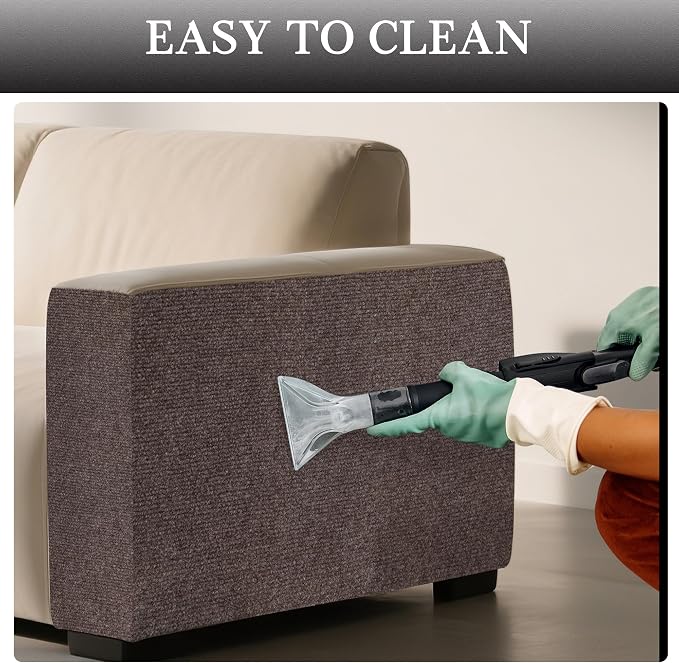 15.7'' x 78.7'' Cat Scratch Furniture Protector Cat Wall Scratcher Mat AdhesiveTrimmable Cloth Couch Anti-Scratch Cover DIY Climb Couch Protector from Claws, Replacement Pads，Brown - Image 5