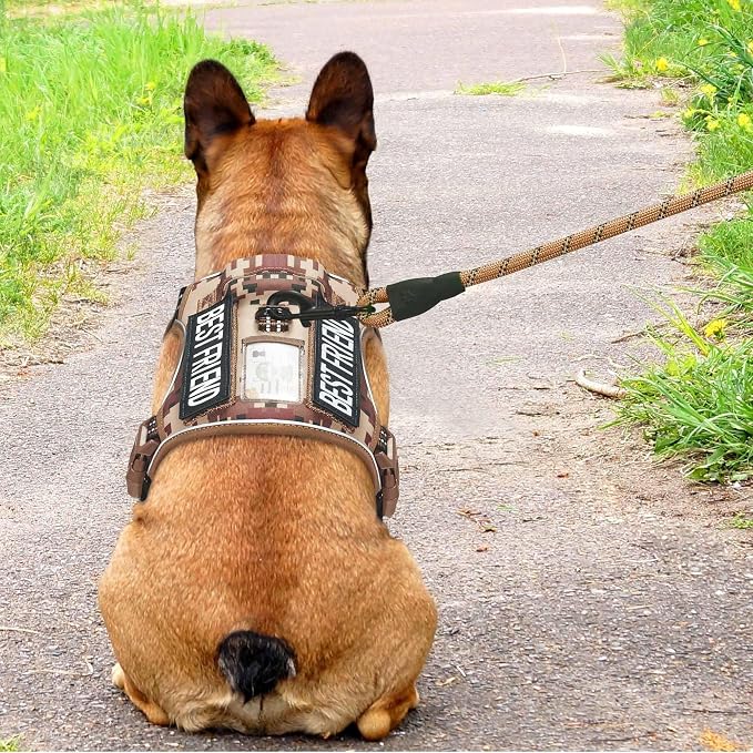 Beebiepet Heavy Duty Tactical Dog Harness for Small Dogs, No Pull Adjustable Pet Harness Reflective Service Training Easy Control Pet Vest Military K9 Working Dog Harnesses- Small, Desert Camo - Image 3