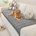 OstepDecor Couch Cover for Dogs, Washable Non Slip Sofa Cover for Pets | Soft Couch Covers for Sofa, Loveseat and Sectional, Furniture Protector Against Pet Hair & Dirt (27.6" x 82.7", Grey) by OstepDecor