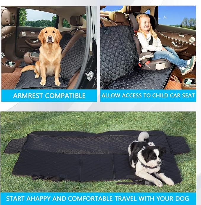 Dog Car Seat Cover for Back Seat Pet Cover for Dogs Waterproof Car Seat Protector Bench Seat Cover, Scratchproof Nonslip Durable Car Seat Covers for SUV,Truck &Cars (Standard Size:52W*48L) - Image 3