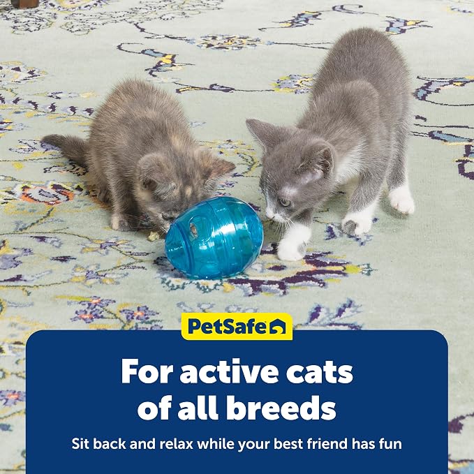 PetSafe Egg-Cersizer Interactive Cat Slow Feeder Toy | Kibble and Treat-Dispensing Cat Toy for Portion Control and Fast Eaters, Improves Digestion, Enrichment Exercise - Image 6
