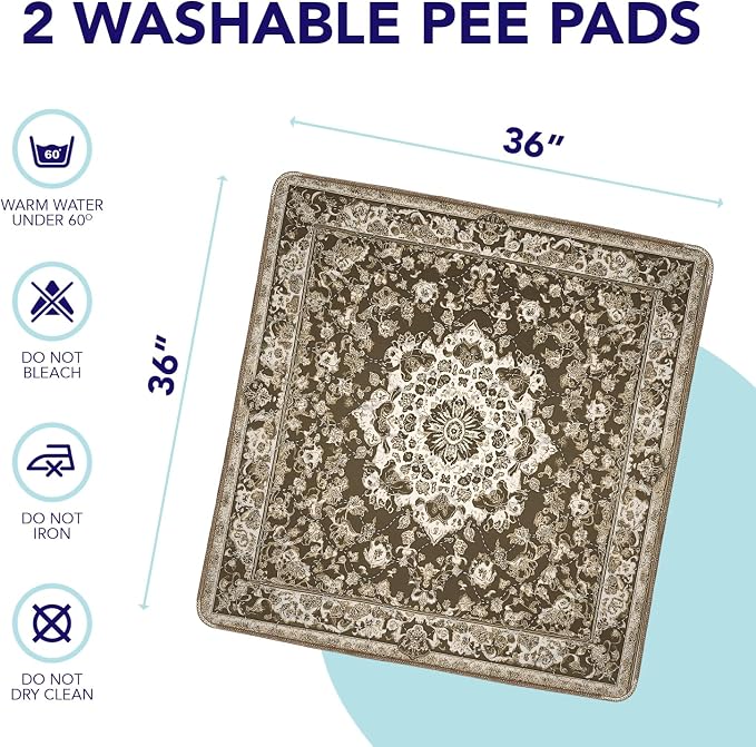 PUPIBOO Washable Pee Pads for Dogs and Cats - Super Absorbent Reusable Puppy Training Pads - 100% Waterproof, Leak-Proof & Non-Slip Whelping Pads for Pet Housebreaking - Image 4