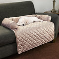 Couch Cover for Dogs - 35x35 Pet Furniture Protector with Memory Foam Neck Bolster, Quilted Fabric, and Water-Resistant Base Layer by PETMAKER (Beige by PETMAKER