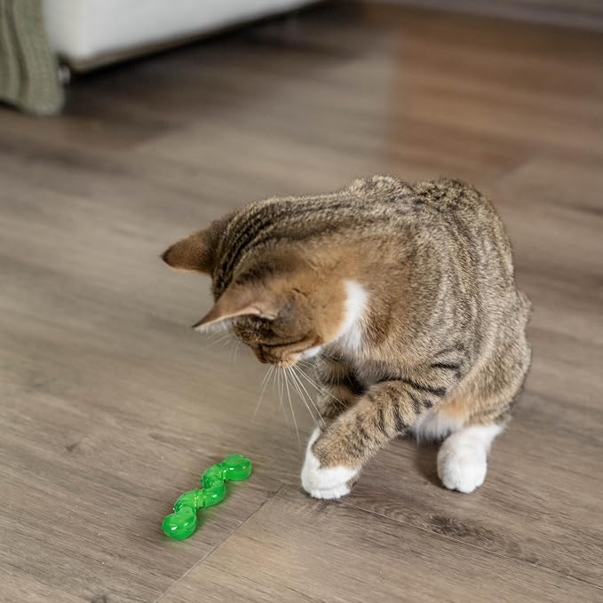 Catstages OrkaKat Wiggle Worm Dental Cat Chew Toy with Catnip, 3.8" | Supports Clean Teeth & Massages Gums, Lightweight & Bouncy, Bat & Chase, Encourages Healthy Chewing, Cats & Teething Kittens - Image 8