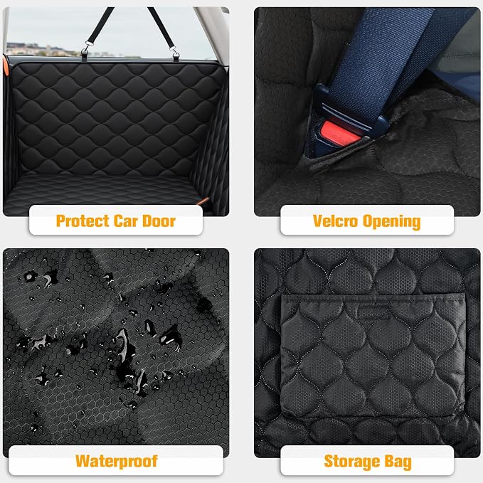 PETICON Convertible Backseat Extender for Dogs, Hard Bottom Dog Seat Cover | Converts to Passenger Mode, 3 Rigid Panels, 400lbs, Waterproof Scratchproof 600D Oxford, Non-slip, Fits Cars/Trucks/SUVs - Image 7