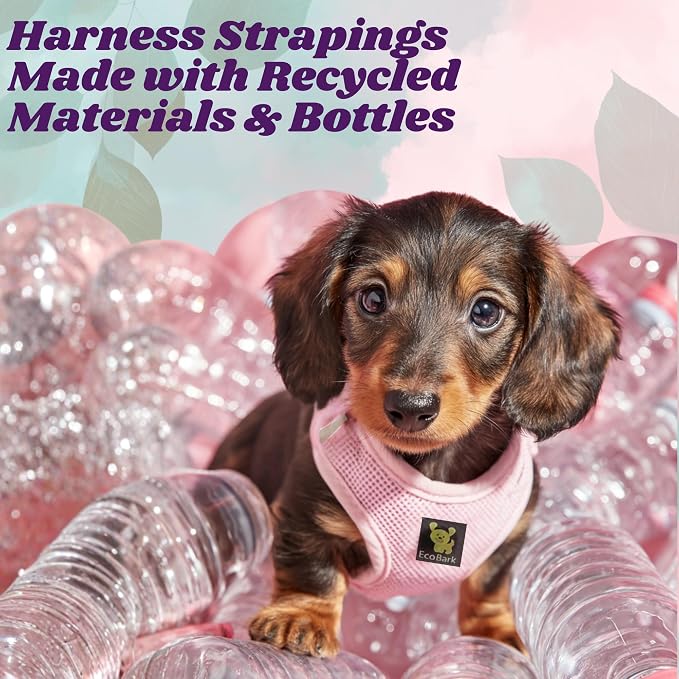 EcoBark XXS Dog Harness, Soft Step in Teacup Puppy Mesh Vest, Baby Pink | Luxury Soft Teacup Dog Harnesses for Toy Breed Dogs, Tiny Mini Chest Body Halter, No Pull Chihuahua & Yorkie, XX-Small - Image 3