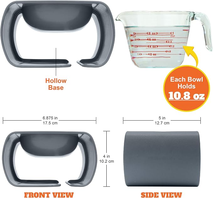 Kitty City Raised Cat Food Bowl Collection/Stress Free Pet Feeder and Waterer and Slow Feed Bowls - Image 4