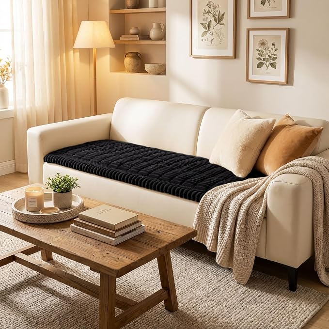 Smiry Couch Cover for Dogs, Non Slip Washable Sofa Protector for Pets | Soft Furniture Cover for Leather & Fabric Couches, Cozy Protect Against Fur, Dirt & Messes, Pet Friendly, 27.6"x82.7" - Image 9