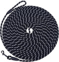 Long Dog Leash for Training 20Ft-Reflective Nylon Rope with Swivel Hook-Recall Agility Lead for Large Small Medium Dogs Outside Walking Hiking-Black by HiKiss