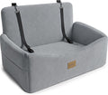 JOEJOY Dog Car Seat for Large Medium Sized Dogs Under 55 lbs, Dog Booster Seat for 2 Small Dogs with Detachable Washable Cover, Memory Foam Pet Car Seat with 2 Safety Belts and Storage Pockets by JOEJOY