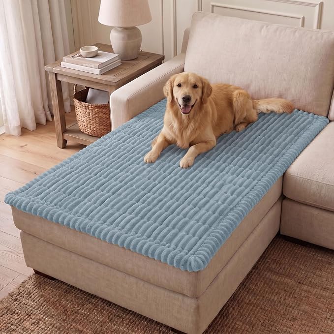 hyha Couch Cover for Dogs, Washable Non Slip Plush Flannel Sofa Protector | Thick Flannel, Anti-Slip Backing, Pet Hair & Scratch Protection, Fits Sofa & Loveseat (43" x 63") by hyha