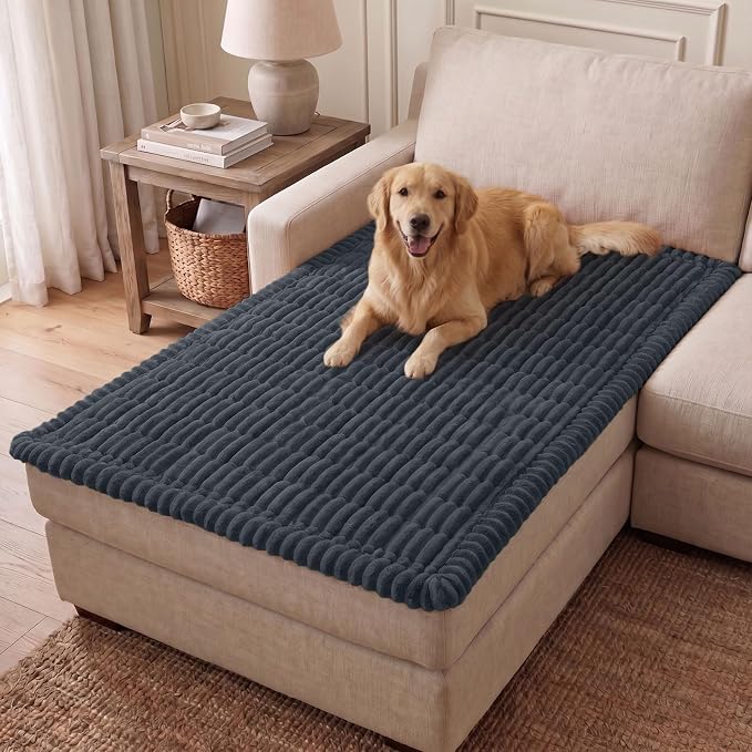 hyha Couch Cover for Dogs, Washable Non Slip Plush Flannel Sofa Protector | Thick Flannel, Anti-Slip Backing, Pet Hair & Scratch Protection, Fits Sofa & Loveseat (43" x 63") by hyha