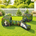 Outdoor Rainbow Cat Enclosures Playground,Outside House for Indoor Cats Include Portable Tent, 3 Way with 2 Cube Tunnel, for Kitty and Small Animals,Within Storage Bag by MAKEPETLUCKY-WelcometoCatTunnelClub