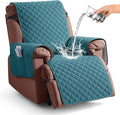 KinCam 100% Waterproof Recliner Chair Covers Washable, 23.6", Peacock Blue | Anti Slip Reclining Couch Covers for Pets Dog, Recliner Sofa Slipcover Storage Pocket, Furniture Protector with Elastic Strap by KinCam