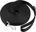 AMAGOOD Dog/Puppy Obedience Recall Training Agility Lead-15 ft 20 ft 30 ft 50 ft Long Leash-for Dog Training,Tie Out,Play,Safety,Camping (50Feet x 1Inch, Black) by DOGLEASH