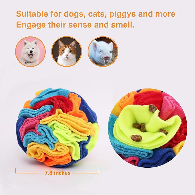 Ablechien Snuffle Ball - Snuffle Ball for Dogs Large Breed, Interactive Dog Toys to Keep Them Busy, Dog Puzzles for Large Dogs with Storage Bag Machine Washable - Image 2