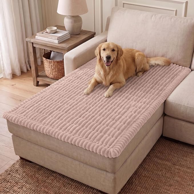 hyha Couch Cover for Dogs, Washable Non Slip Plush Flannel Sofa Protector | Thick Flannel, Anti-Slip Backing, Pet Hair & Scratch Protection, Fits Sofa & Loveseat (43" x 63") by hyha