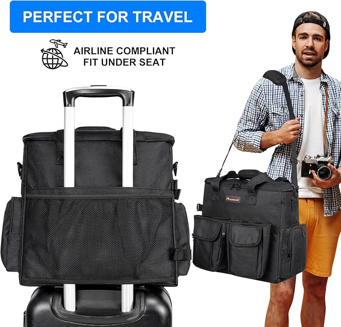 Dog Travel Bag, Airline Approved Pet Carrier for Cats and Dogs | Dog travel accessories set with feeding supplies, bowls, mat, and strap. Ideal for weekend trips. - Image 5