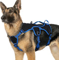 rabbitgoo Escape Proof Dog Harness for X-Large, No Pull with Lift Handle | No Escape, Full Soft Padded, Reflective Adjustable Vest, Leash Clip for Walking Hiking Training, Blue & Black, X-Large by rabbitgoo